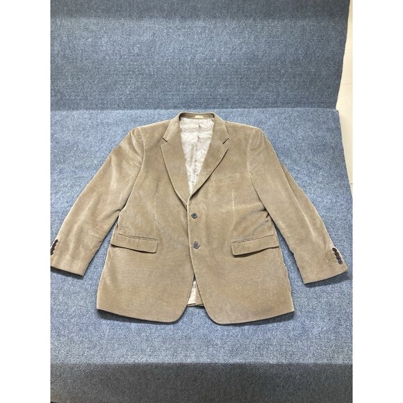 Adolfo Corduroy Blazer Men’s Size 48R Brown Single Breasted - Picture 1 of 12